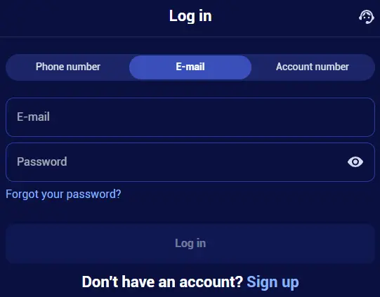 Login to your Spinay Casino account